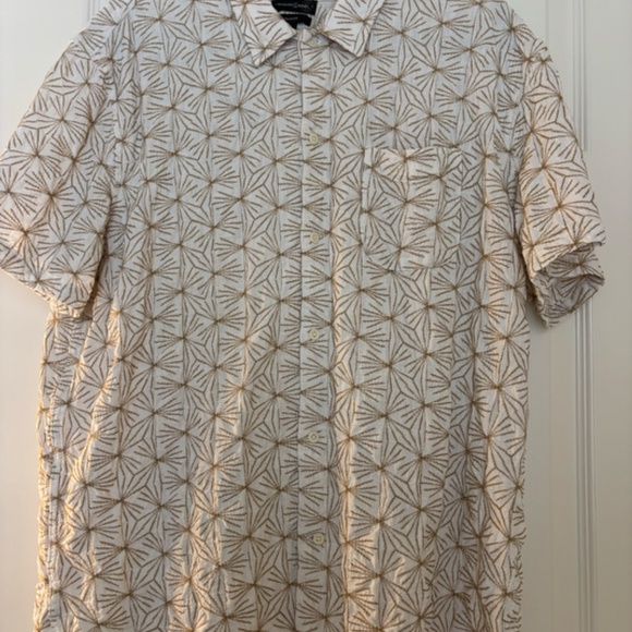 Men's Linen / Viscose Button Down Shirt with front pocket Size Large - Picture 4 of 7